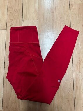 lululemon athletica Bright Red Performance Leggings